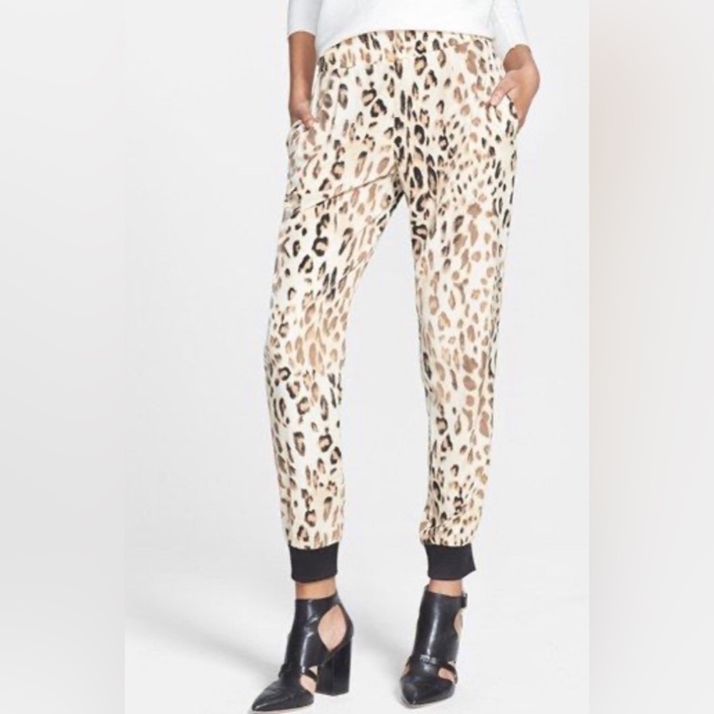 Leopard Print Jogger Pants